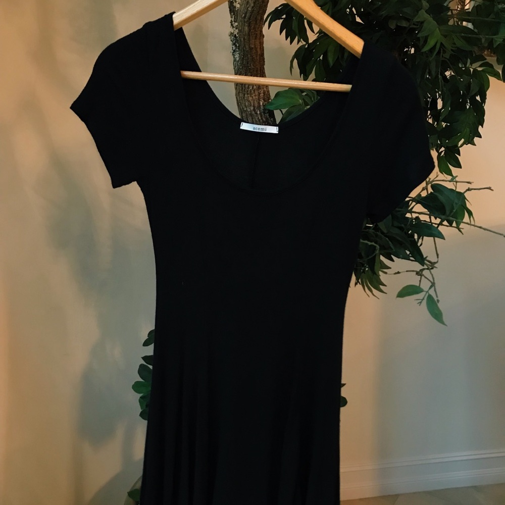 NORDSTROM - black mini swing dress - size small